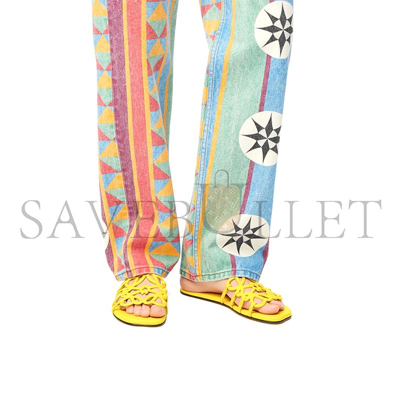 L0ew* petal anagram slide in soft calfskin llsp465x08-8100